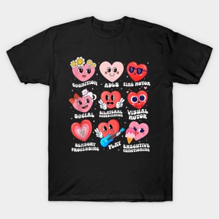 Occupational Therapy Therapist OTA OT Valentines Day Hearts T-Shirt